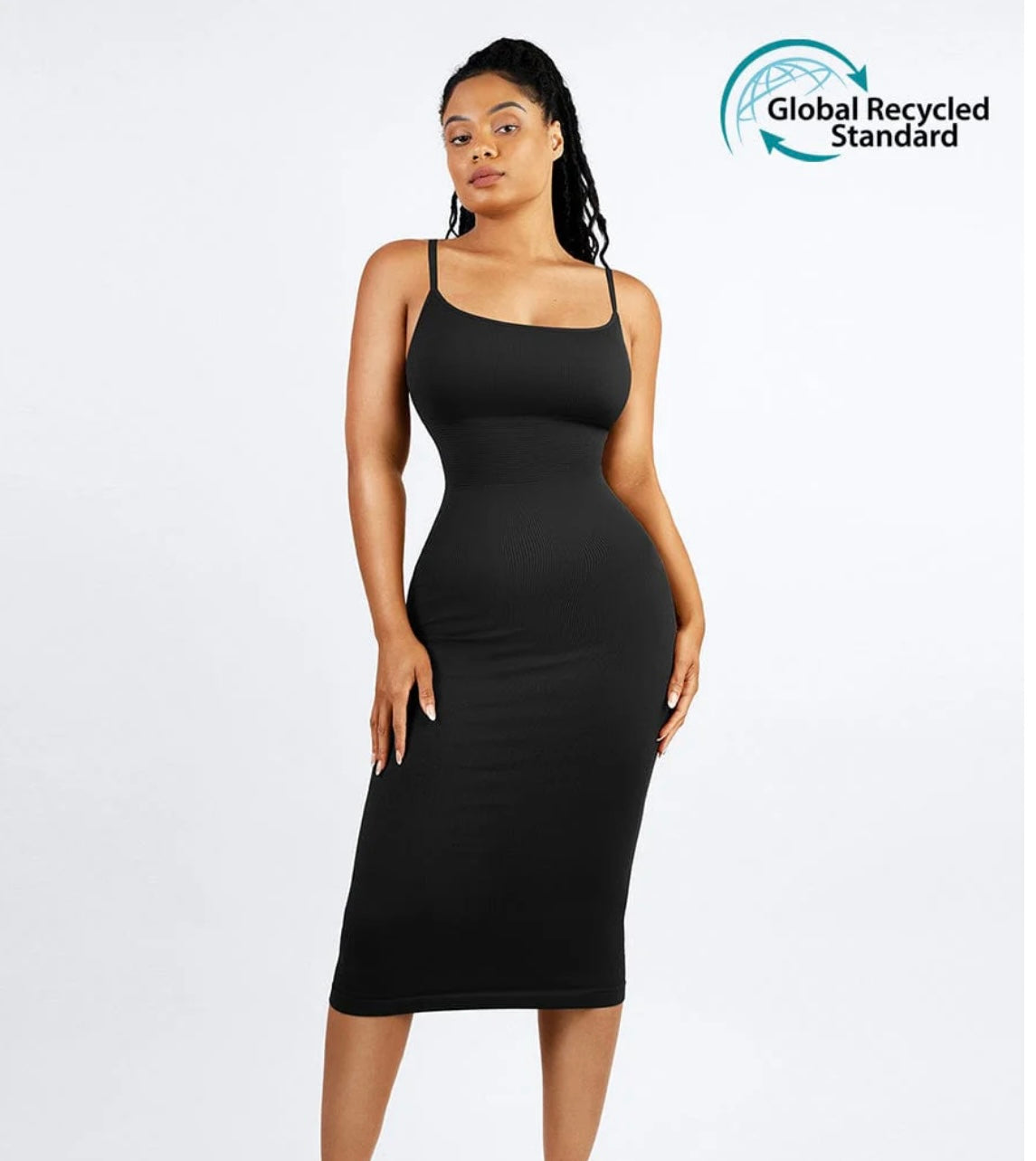 Eco-friendly Seamless 360° Waist Control Midi Shaping Dress